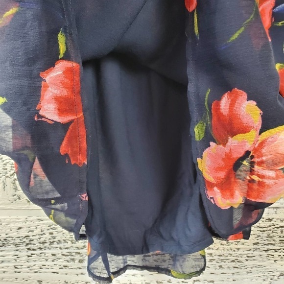 Hollister Floral Mini Cut Out Back Cocktail Evening Dress Size Small - Picture 4 of 9